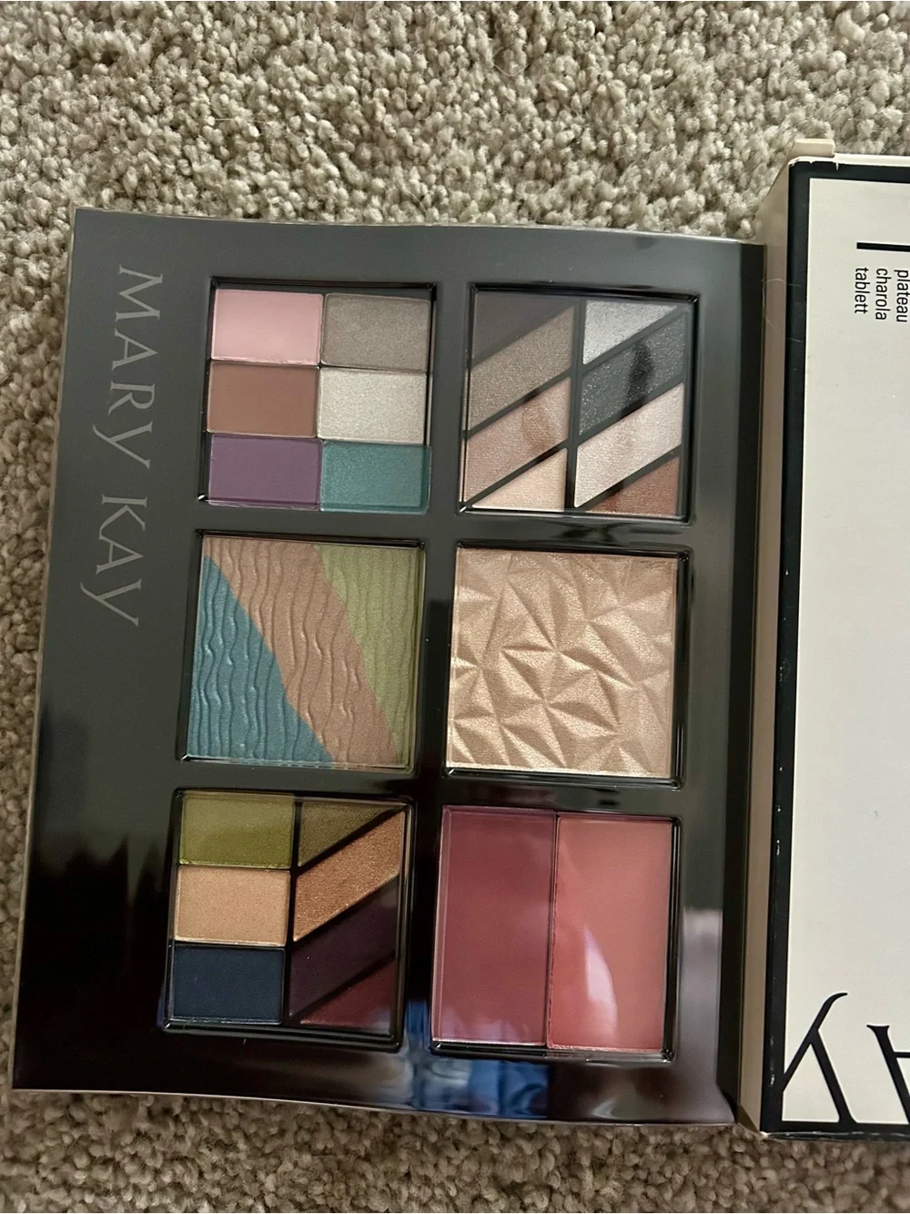 Mary Kay Eyeshadow & Highlight Palette - Pink, Green, Teal, Gold, Brown